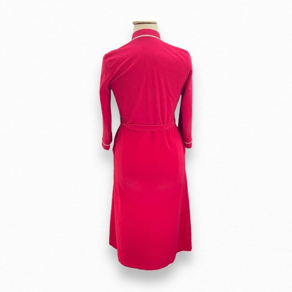 Vanity Fair Velour Raspberry Robe Size Small Vintage Bath Robe House Coat Womens - Picture 3 of 14